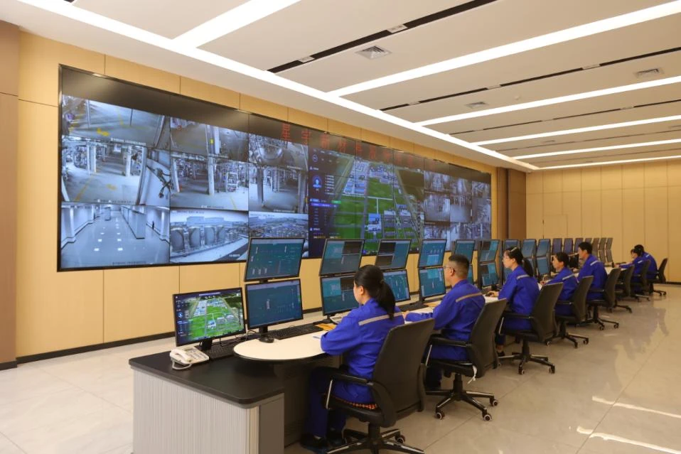 Central process-control room at a manufacturing partner facility